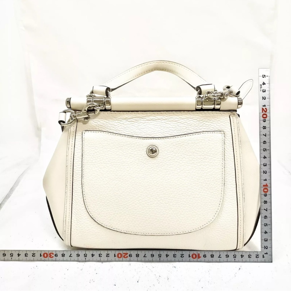 Coach Drifter Handbag with Shoulder Strap White Genuine Leather - Picture 2 of 9